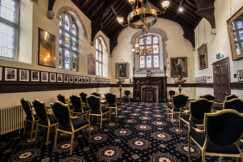 Launceston Guildhall Black Chairs